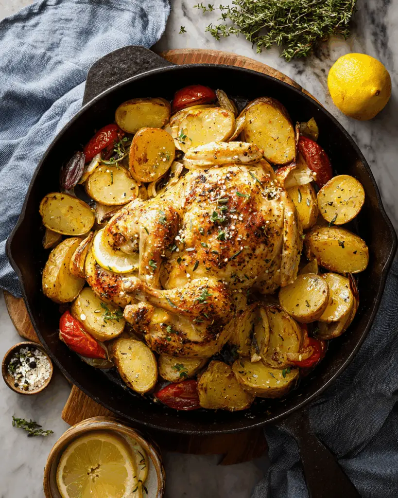 Greek Skillet Chicken and Potatoes