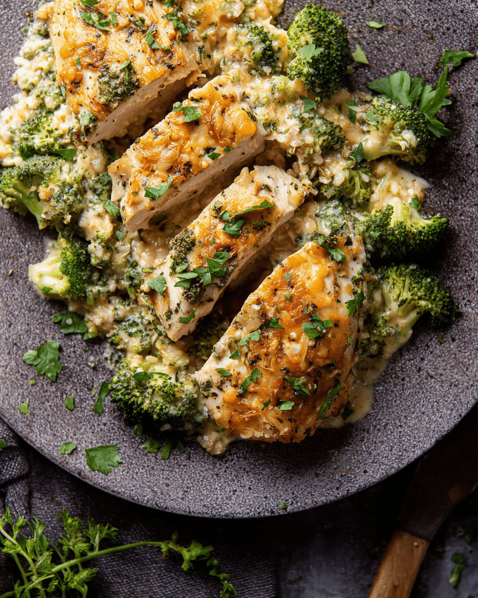 Broccoli Cheddar Baked Chicken