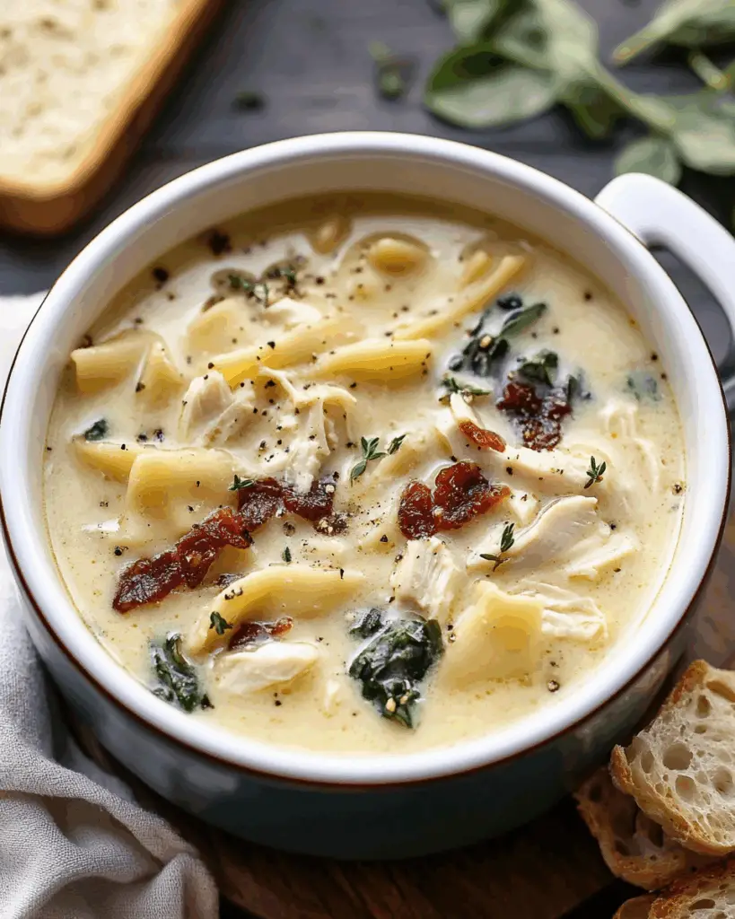 Creamy White Chicken Lasagna Soup