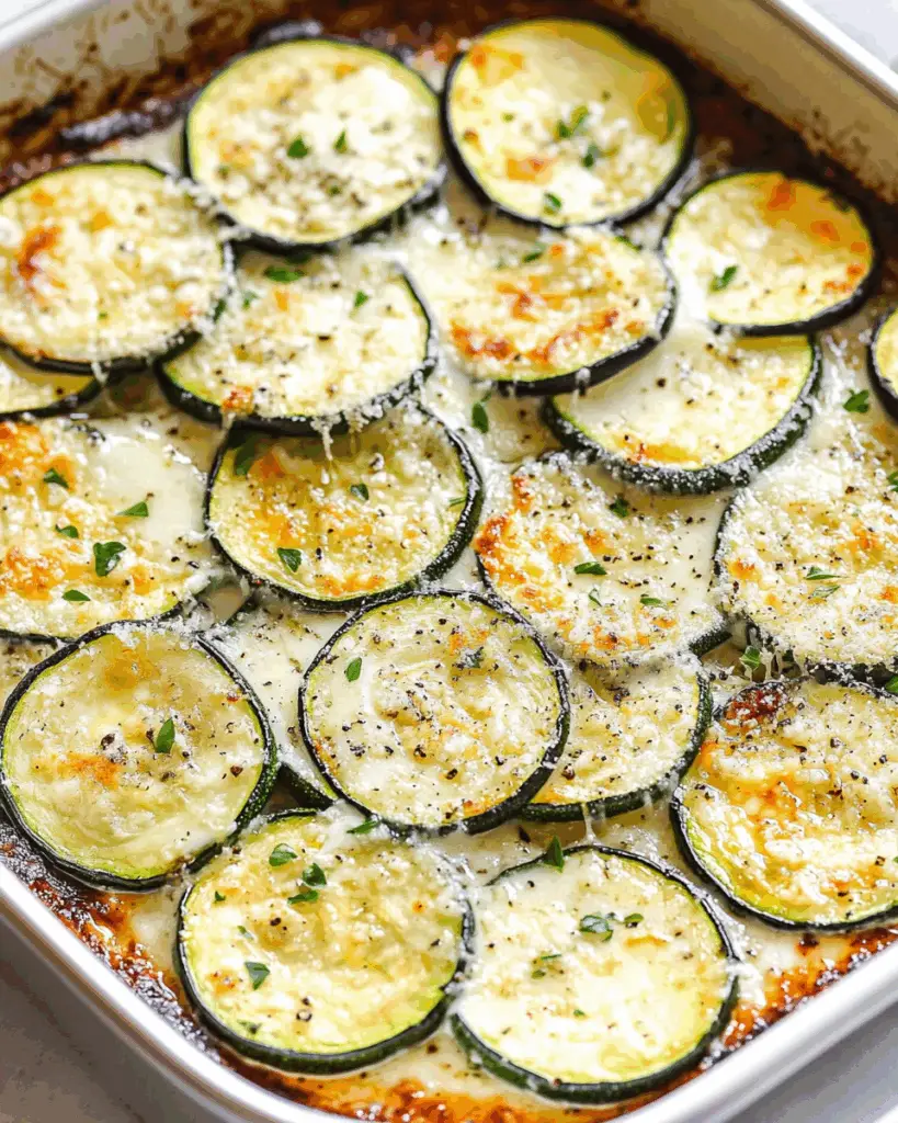 Creamy Parmesan Baked Zucchini