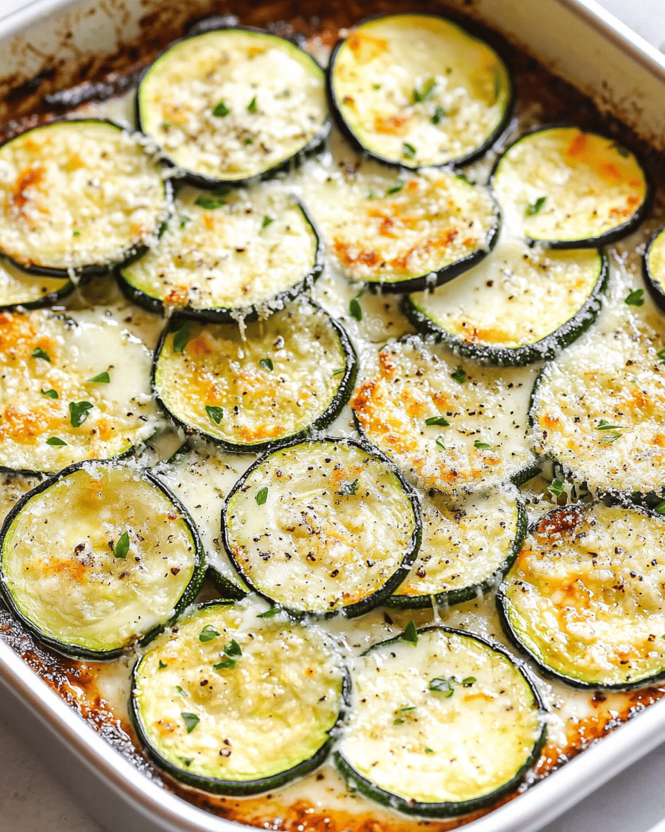 Creamy Parmesan Baked Zucchini