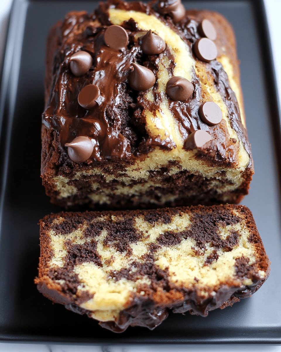 Chocolate Marbled Banana Bread