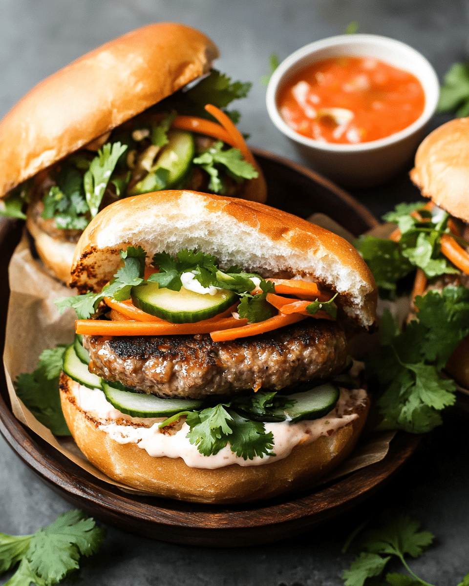 Banh Mi Pork Burgers