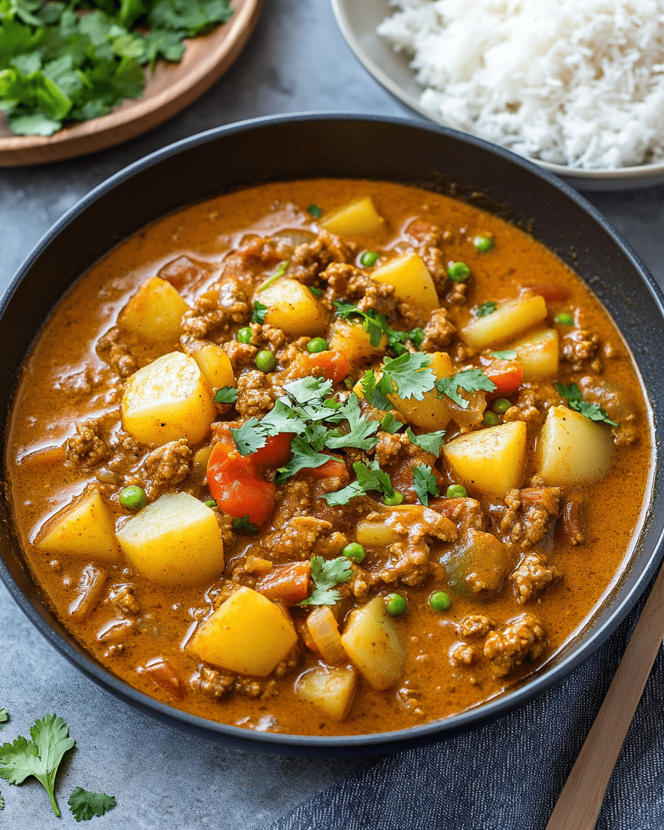 Ground Turkey Potato Coconut Curry