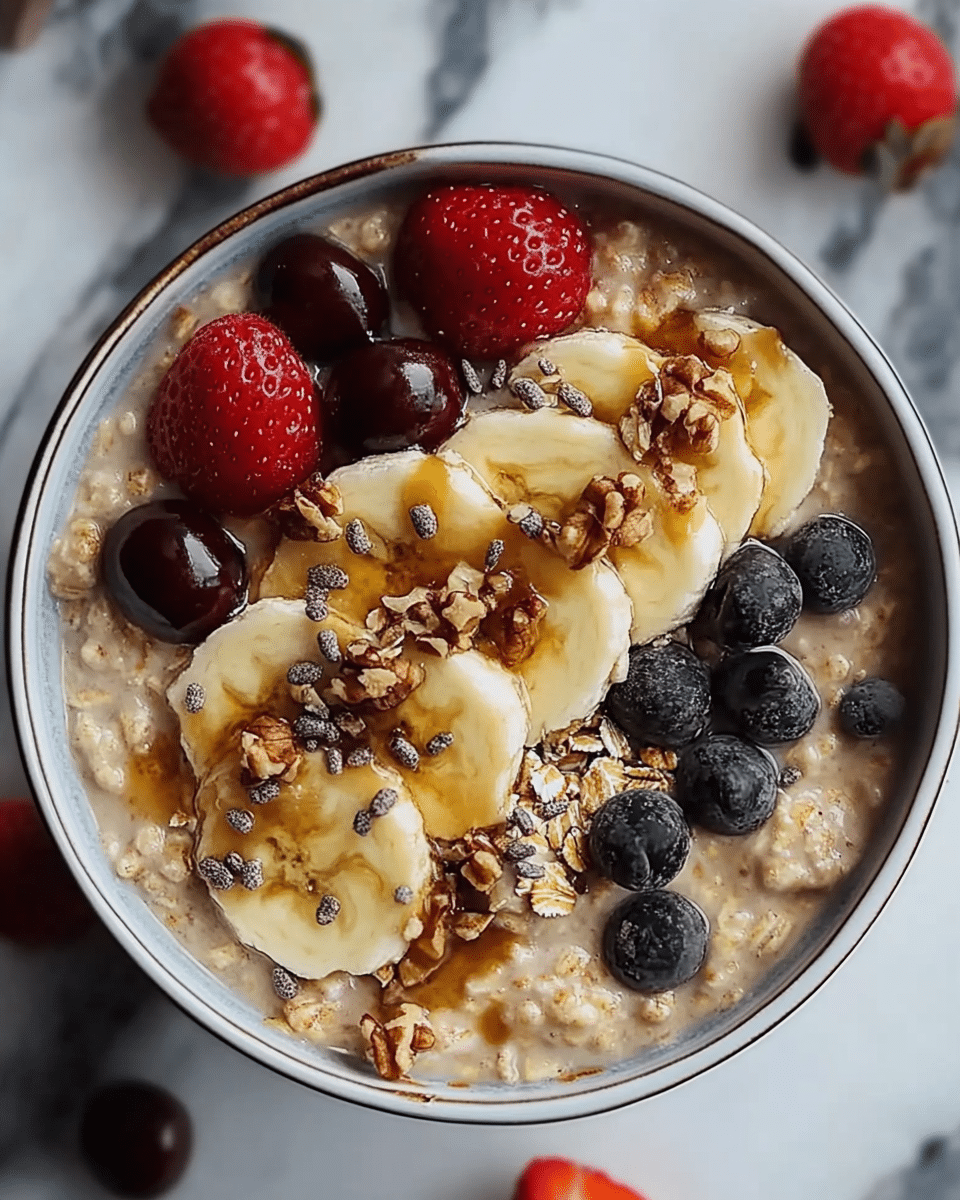 Caramelized Banana Split Overnight Oats