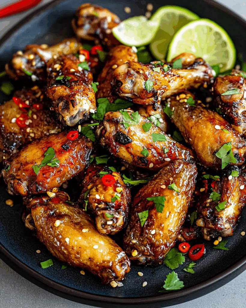 Sticky Lemongrass Chilli Air Fryer Chicken Wings