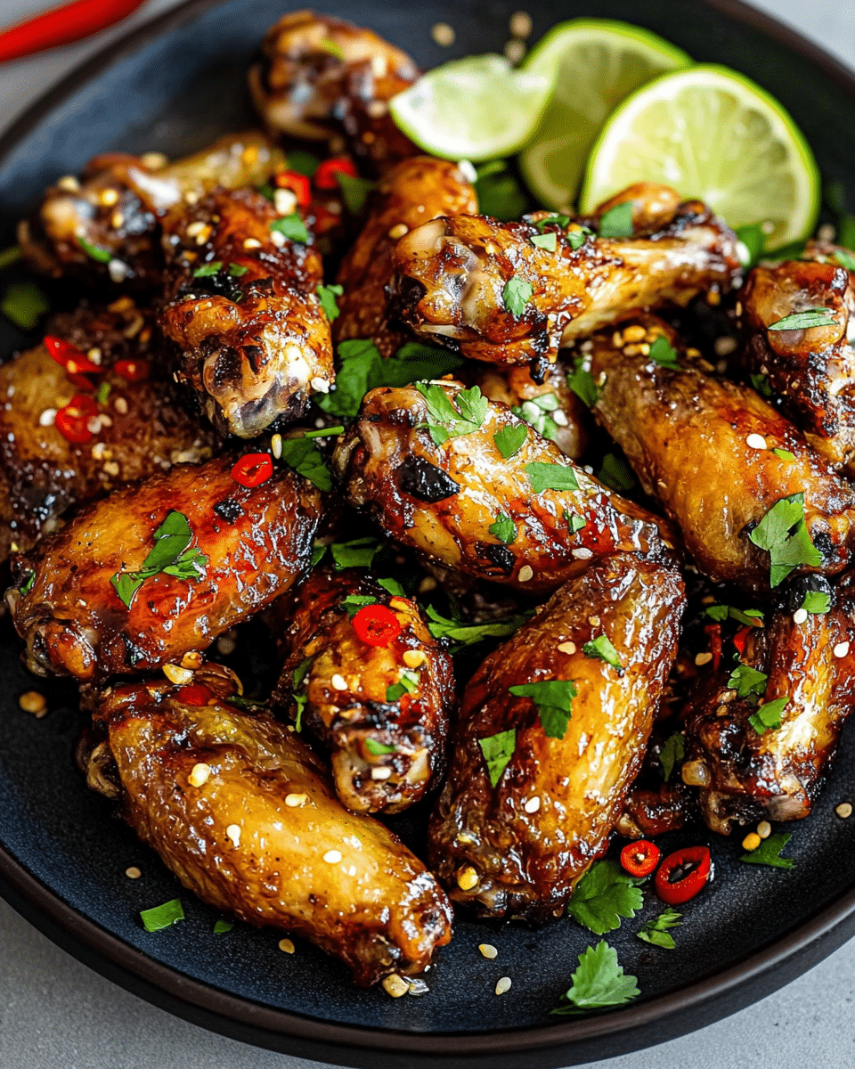 Sticky Lemongrass Chilli Air Fryer Chicken Wings