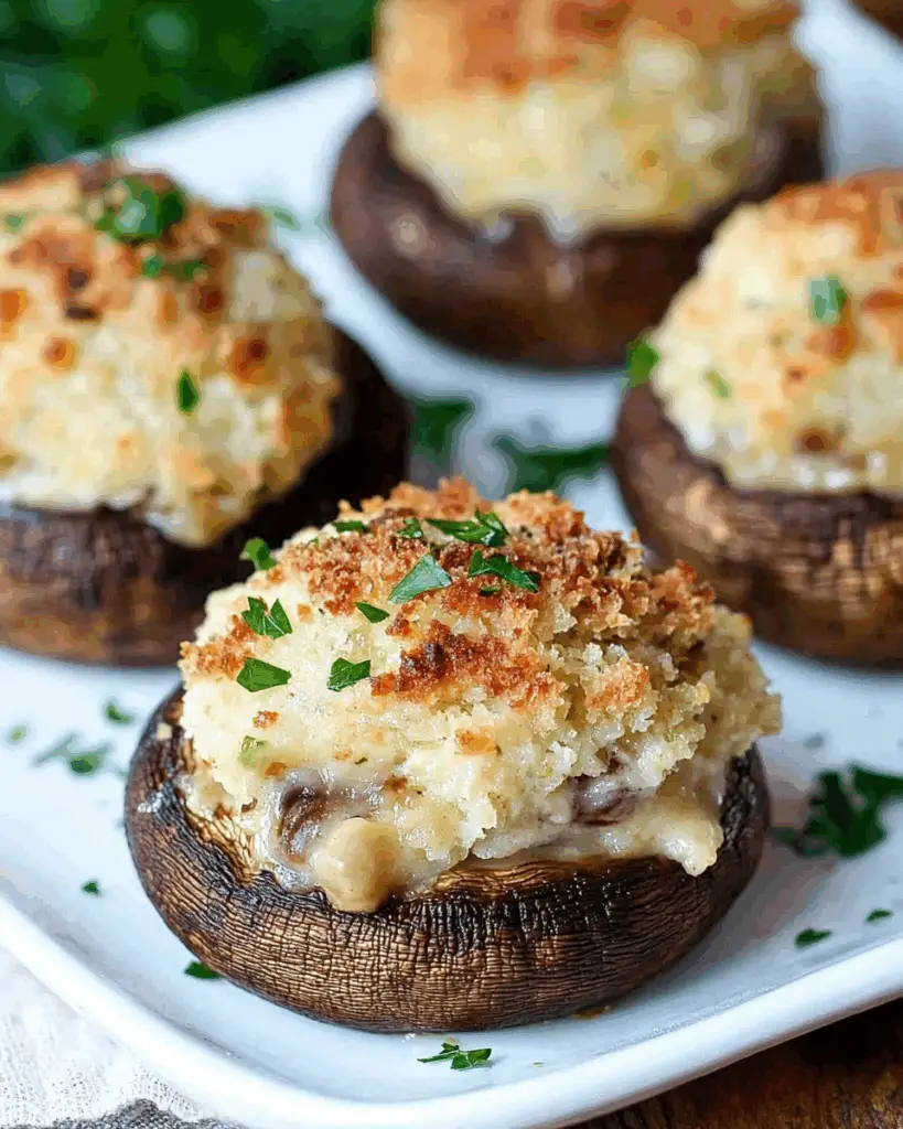 Cheesy Garlic Stuffed Mushrooms
