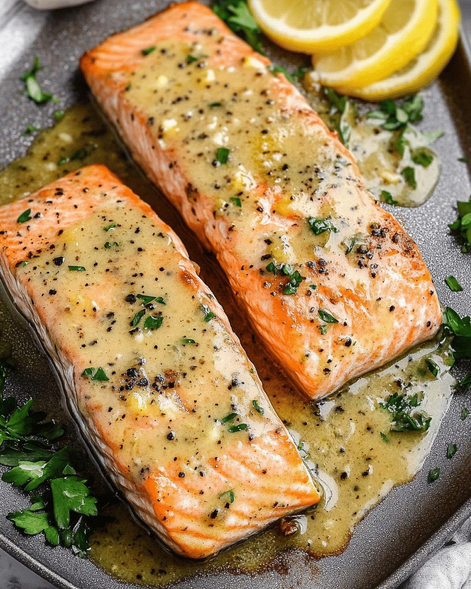 Creamy Dijon Baked Salmon