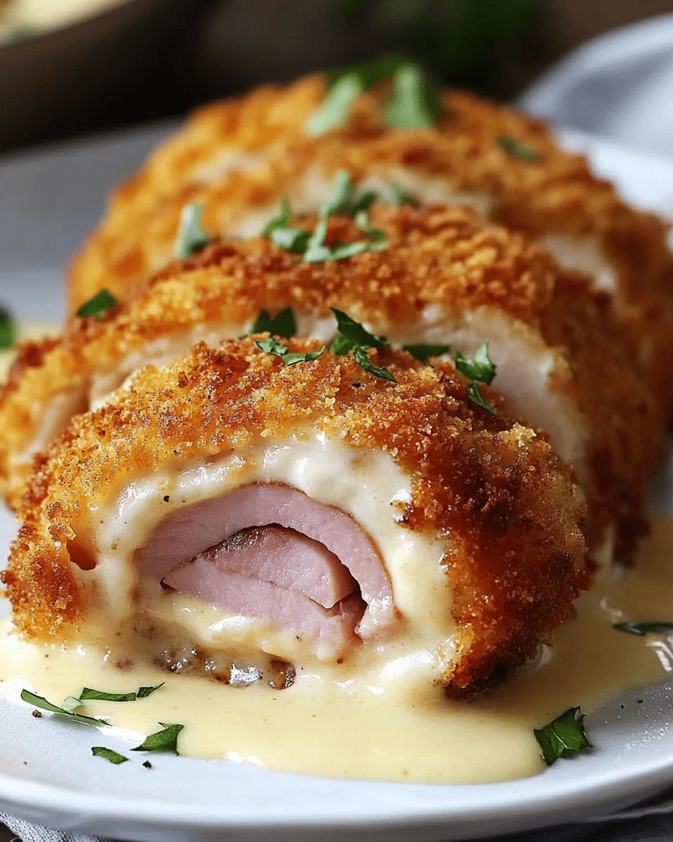 Crispy Creamy Chicken Cordon Bleu