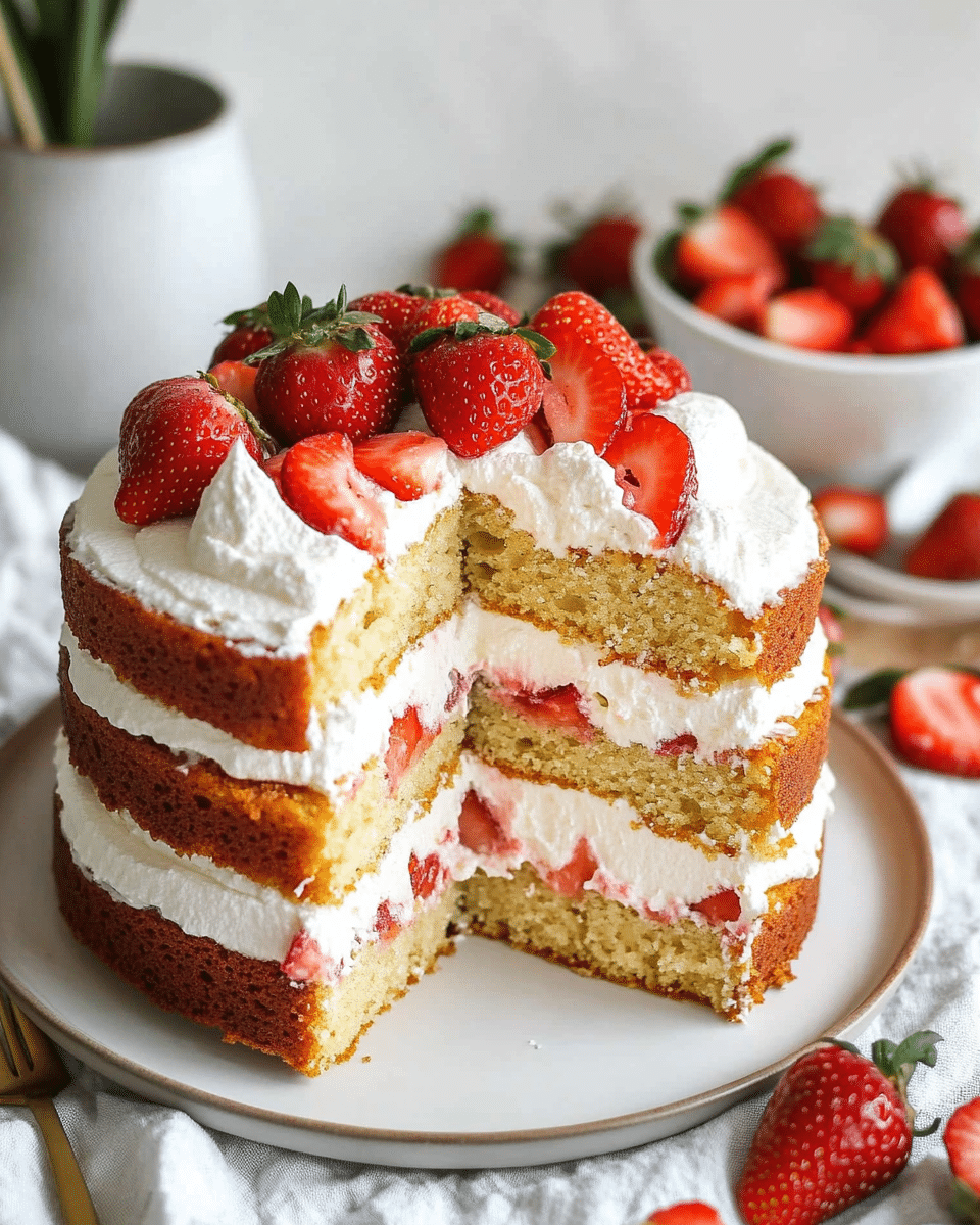 Vegan Strawberry Shortcake Cake