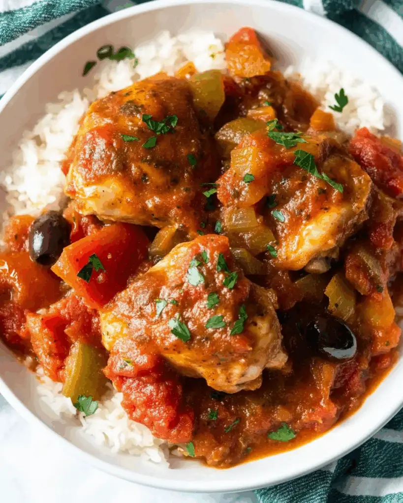 Crockpot Chicken Cacciatore