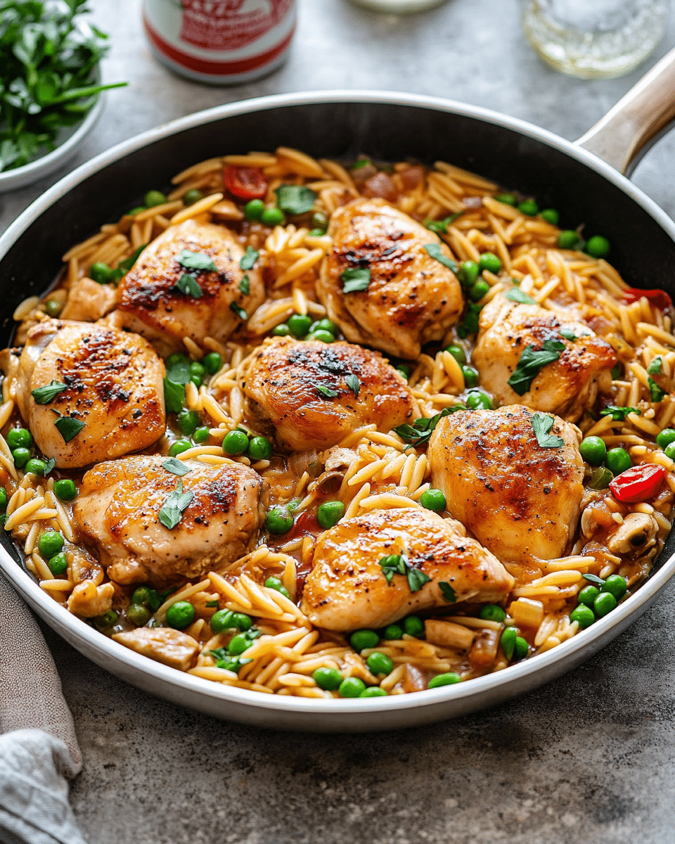 One-Pan Chicken Orzo Dinner