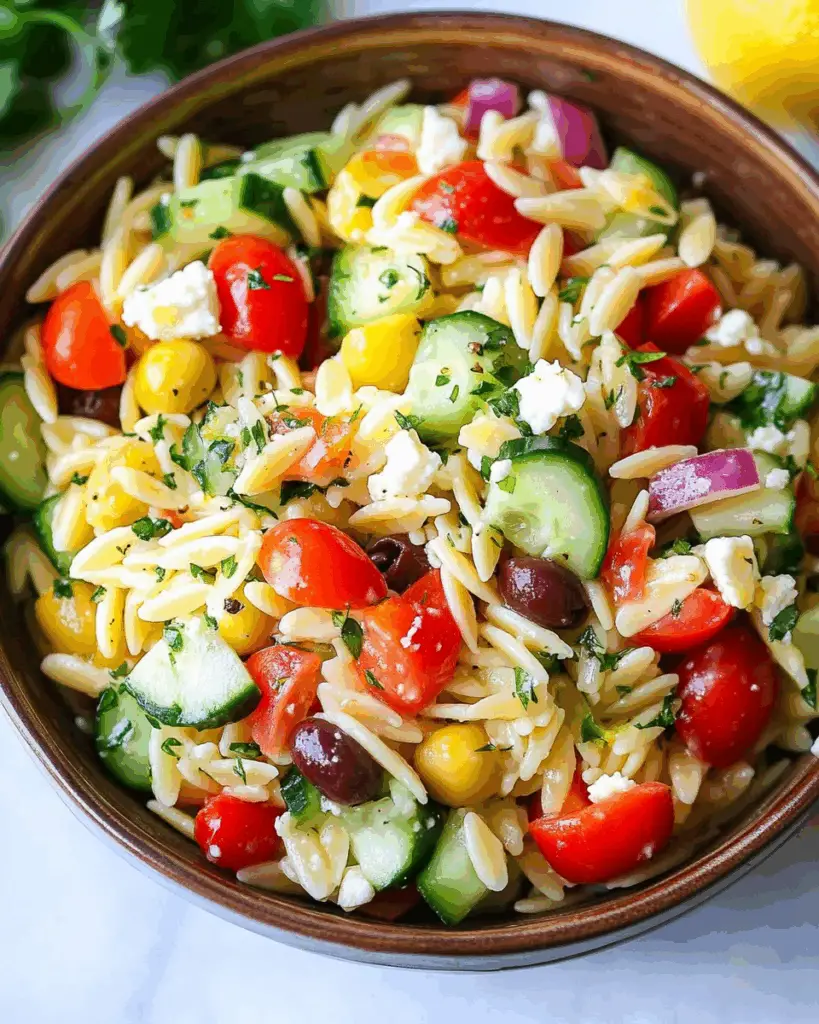 Zesty Lemon Orzo Pasta Salad