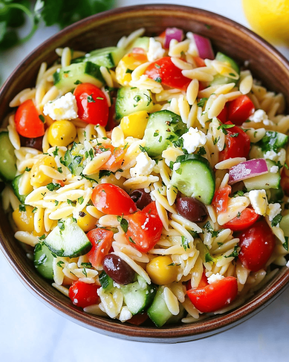 Zesty Lemon Orzo Pasta Salad