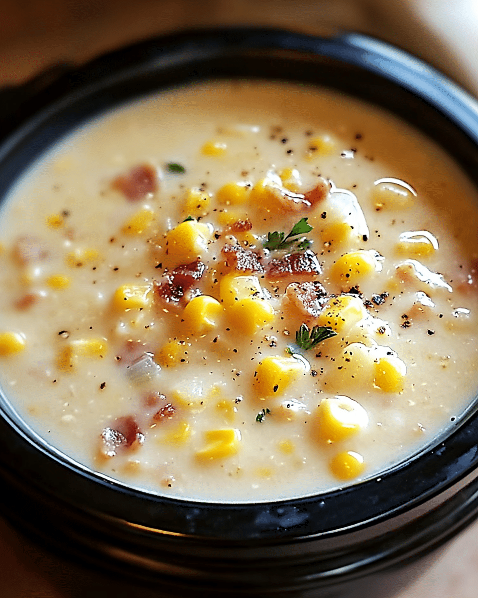 Slow Cooker Amish Corn Chowder