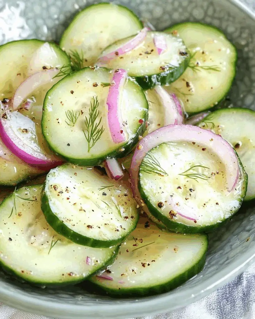 Apple Cider Vinegar Cucumber Salad
