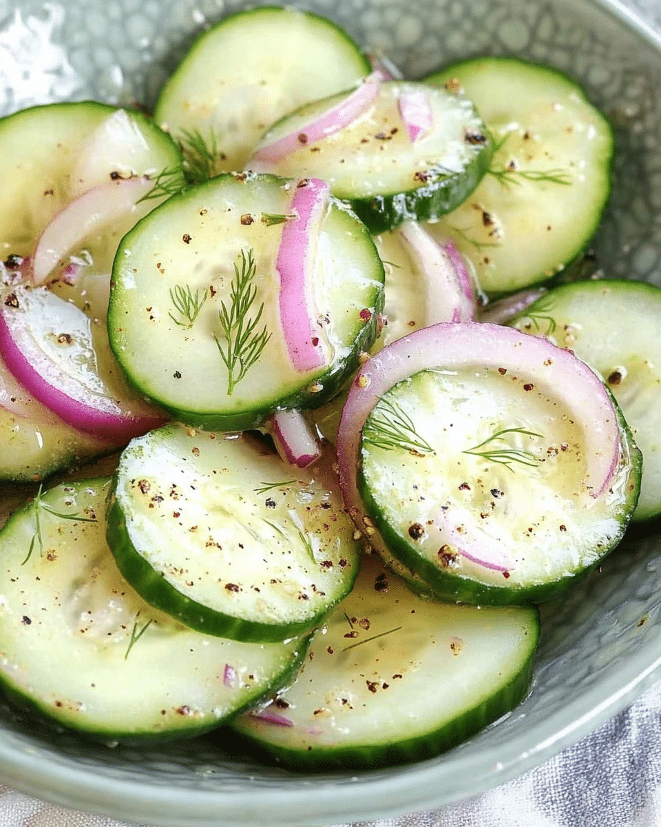 Apple Cider Vinegar Cucumber Salad