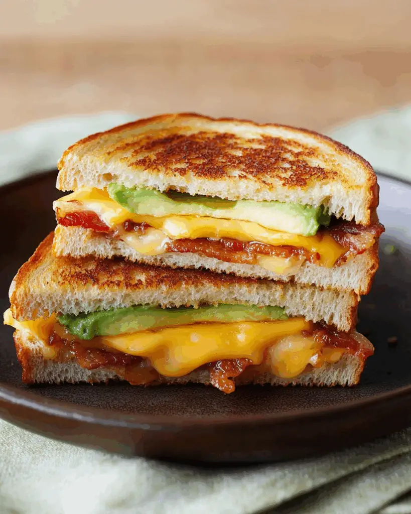 Avocado Bacon Grilled Cheese Sandwich