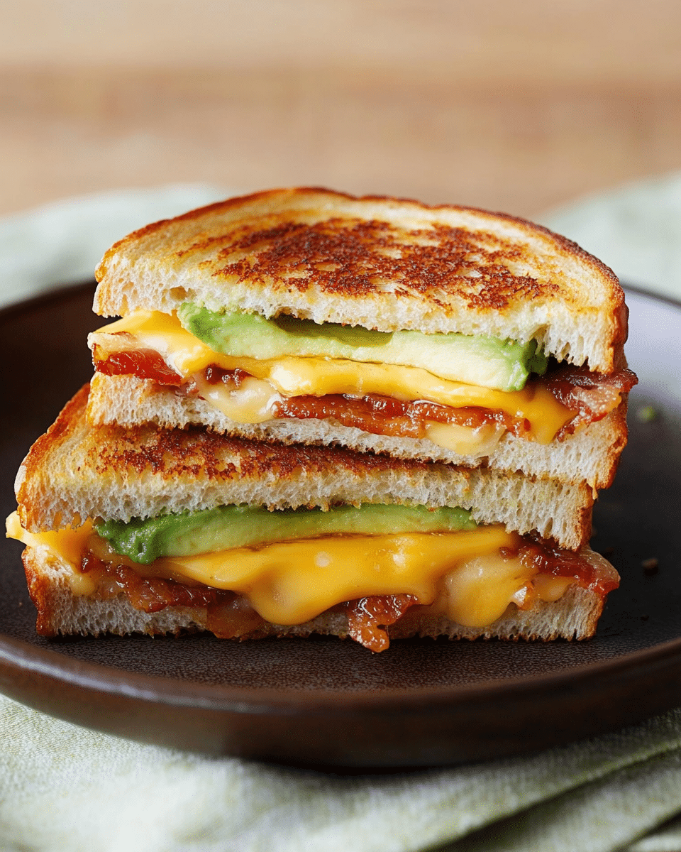 Avocado Bacon Grilled Cheese Sandwich
