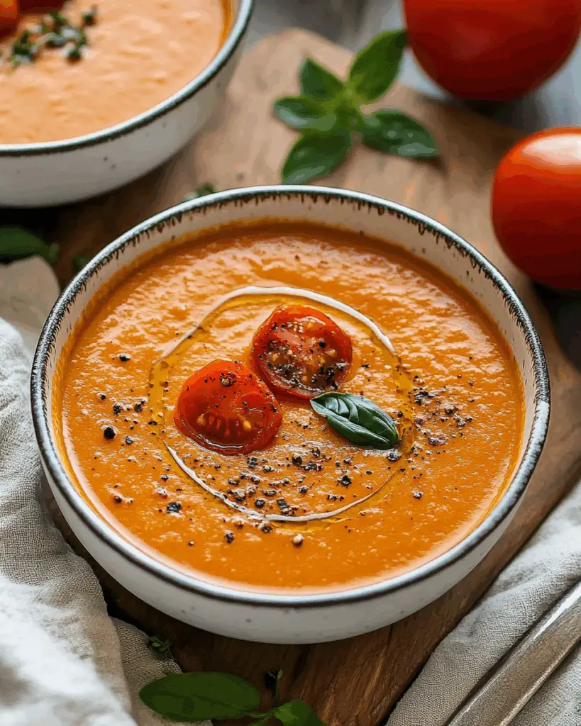Creamy Roasted Garlic Tomato Soup