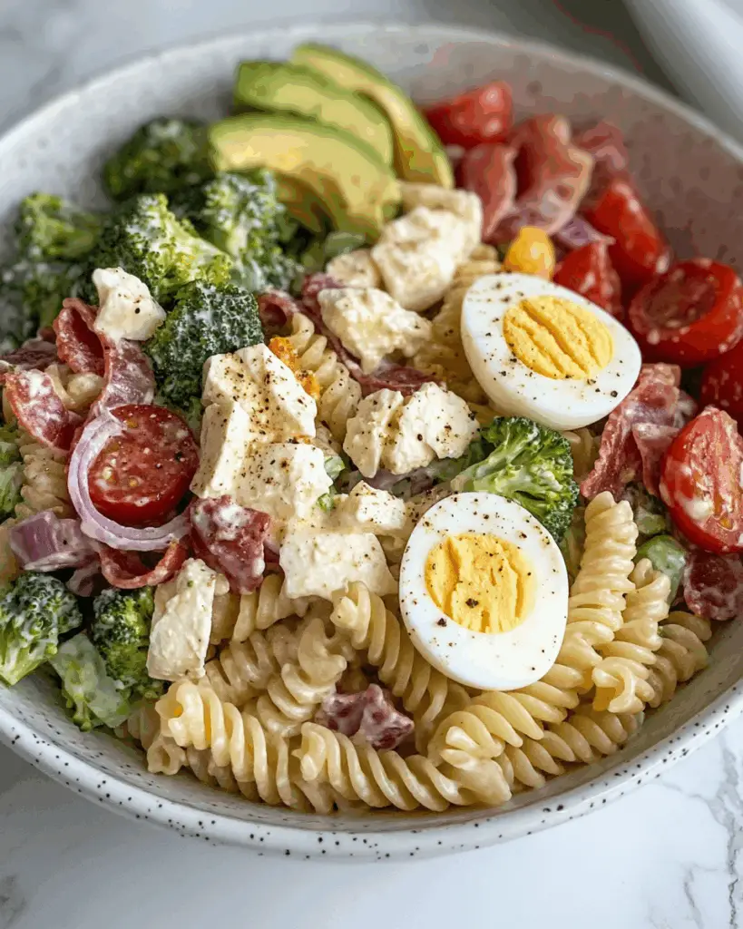 Quick Broccoli Pasta Cobb Salad
