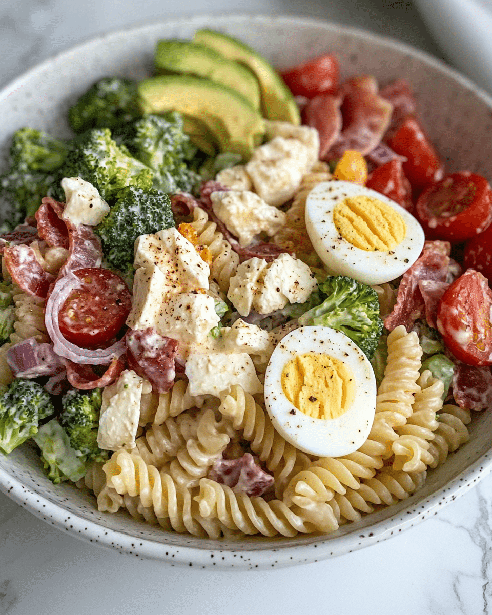 Quick Broccoli Pasta Cobb Salad