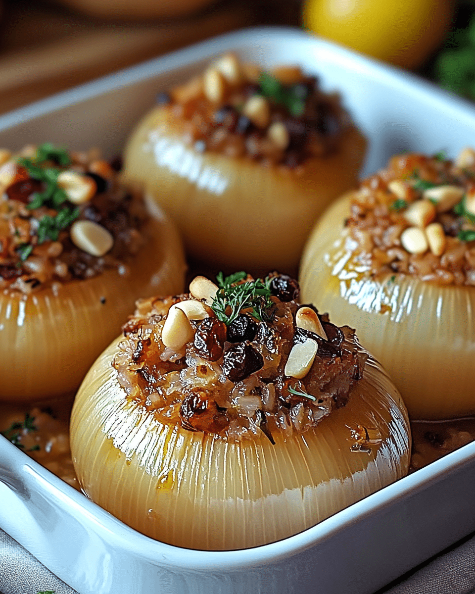 Greek Stuffed Onions