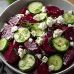 Beet Salad with Feta, Cucumbers, and Dill