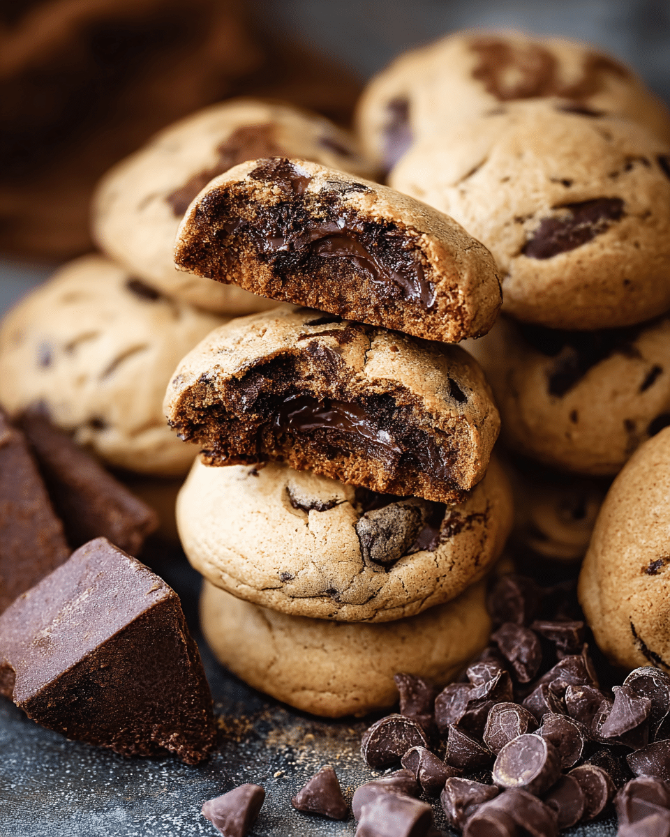 Brownie Stuffed Chocolate Chip Cookies