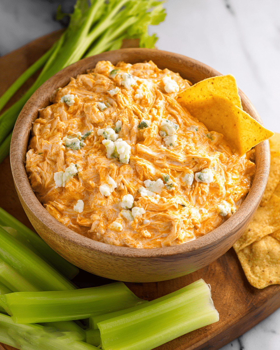 Buffalo Chicken Greek Yogurt Dip