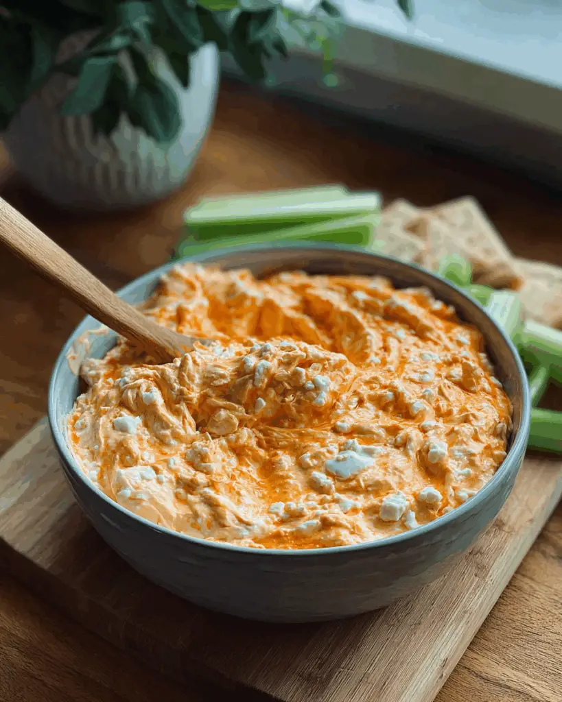 Buffalo Chicken Cottage Cheese Dip