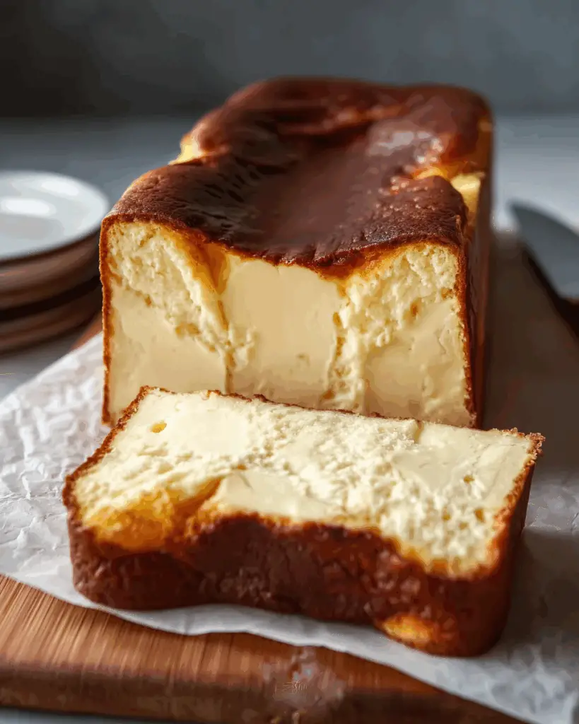 Burnt Basque Cheesecake in a Loaf Pan