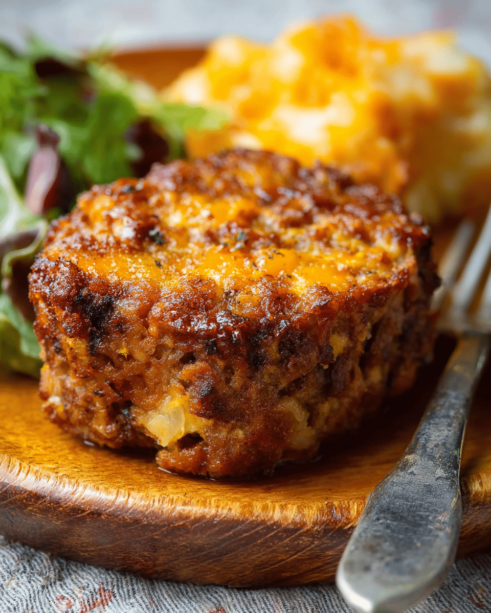Cheddar Onion Mini Meatloaf