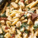 Creamy Sun-Dried Tomato Spinach Pasta with Chicken