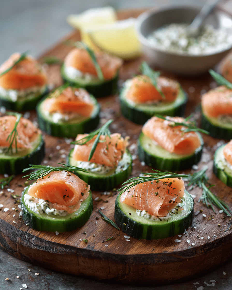 Cucumber Smoked Salmon Bites