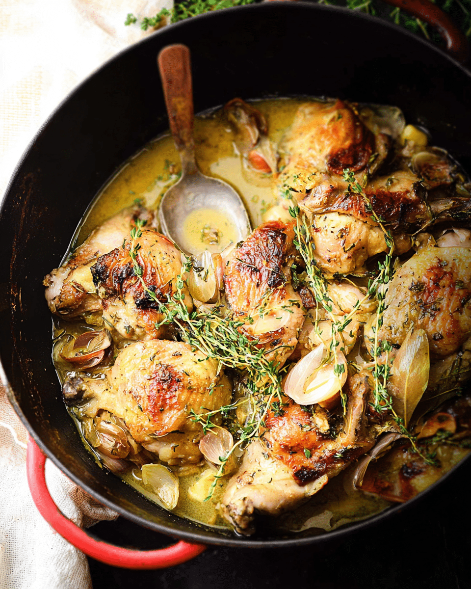 Coconut Milk Thyme Braised Chicken