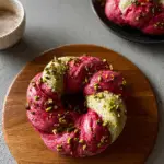 Raspberry Pistachio Sourdough Bagels