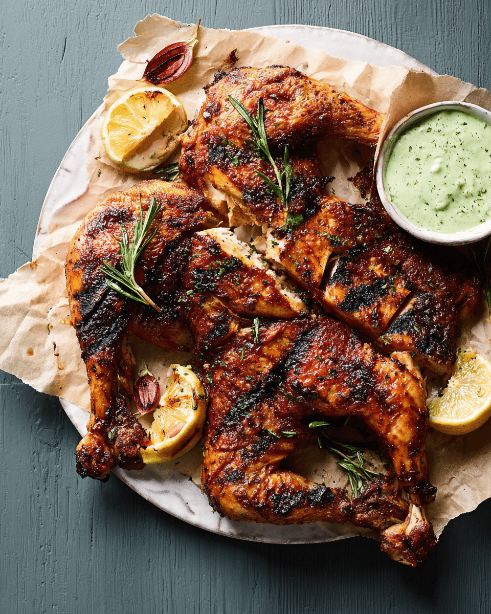 Spatchcocked Grilled Chicken