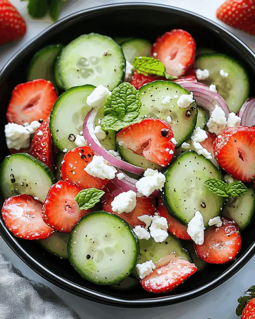 Cucumber Strawberry Salad