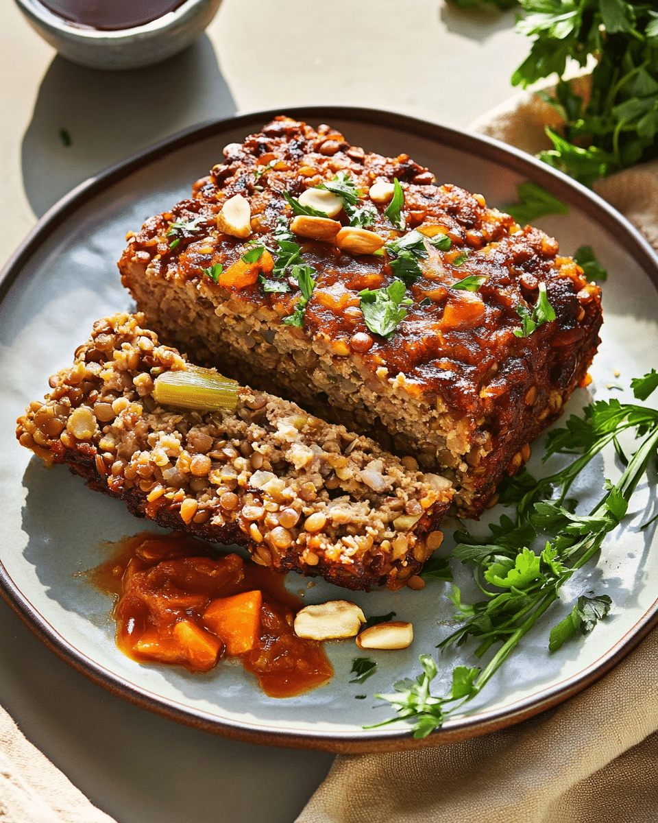 Lentil Walnut Vegan Meatloaf