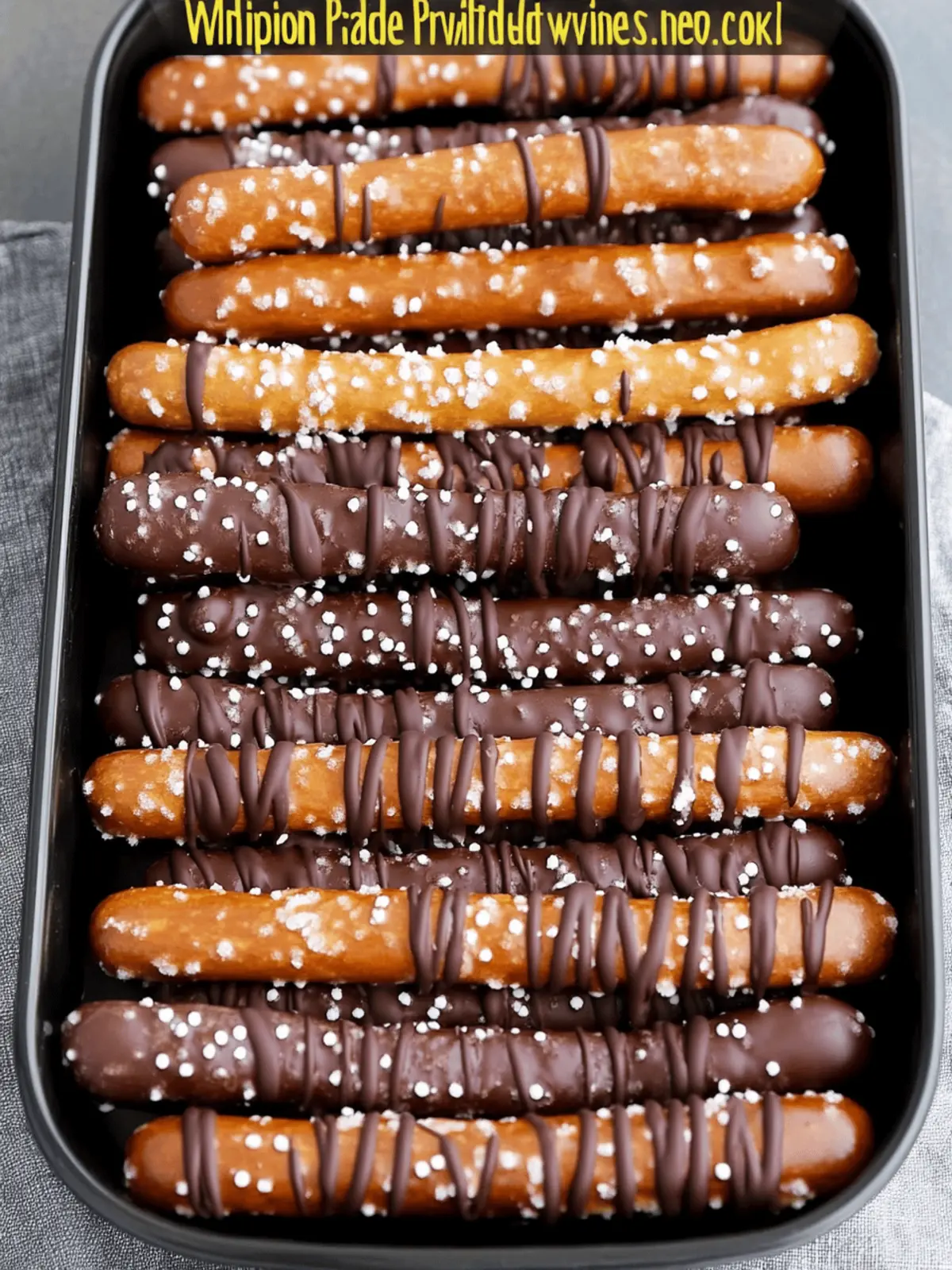 Chocolate Football Pretzel Rods