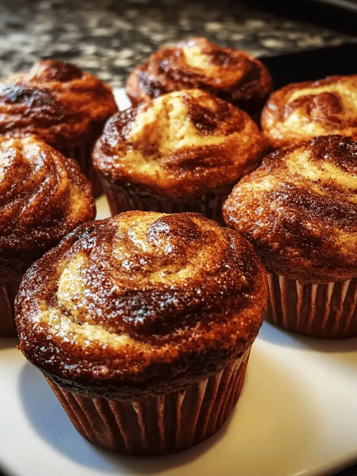 Cinnamon Swirl Banana Bread Muffins