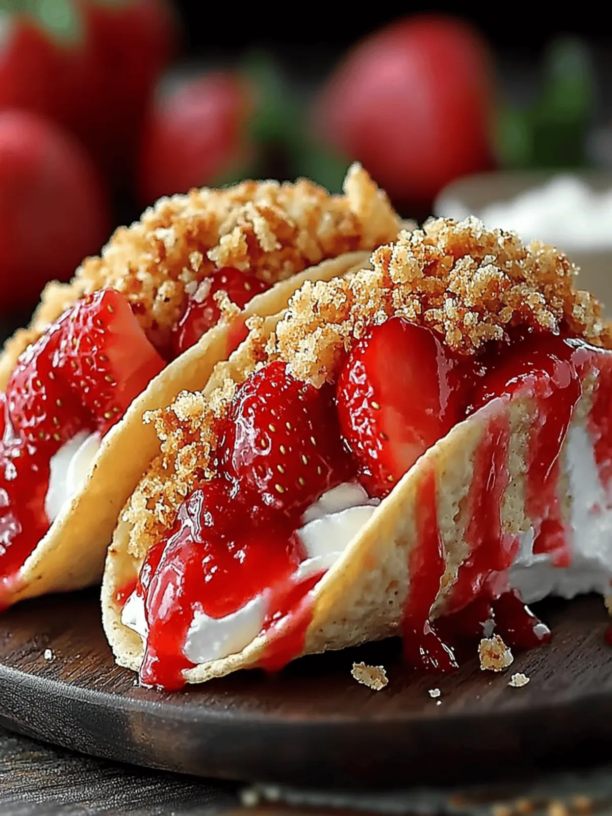Strawberry Crunch Cheesecake Tacos