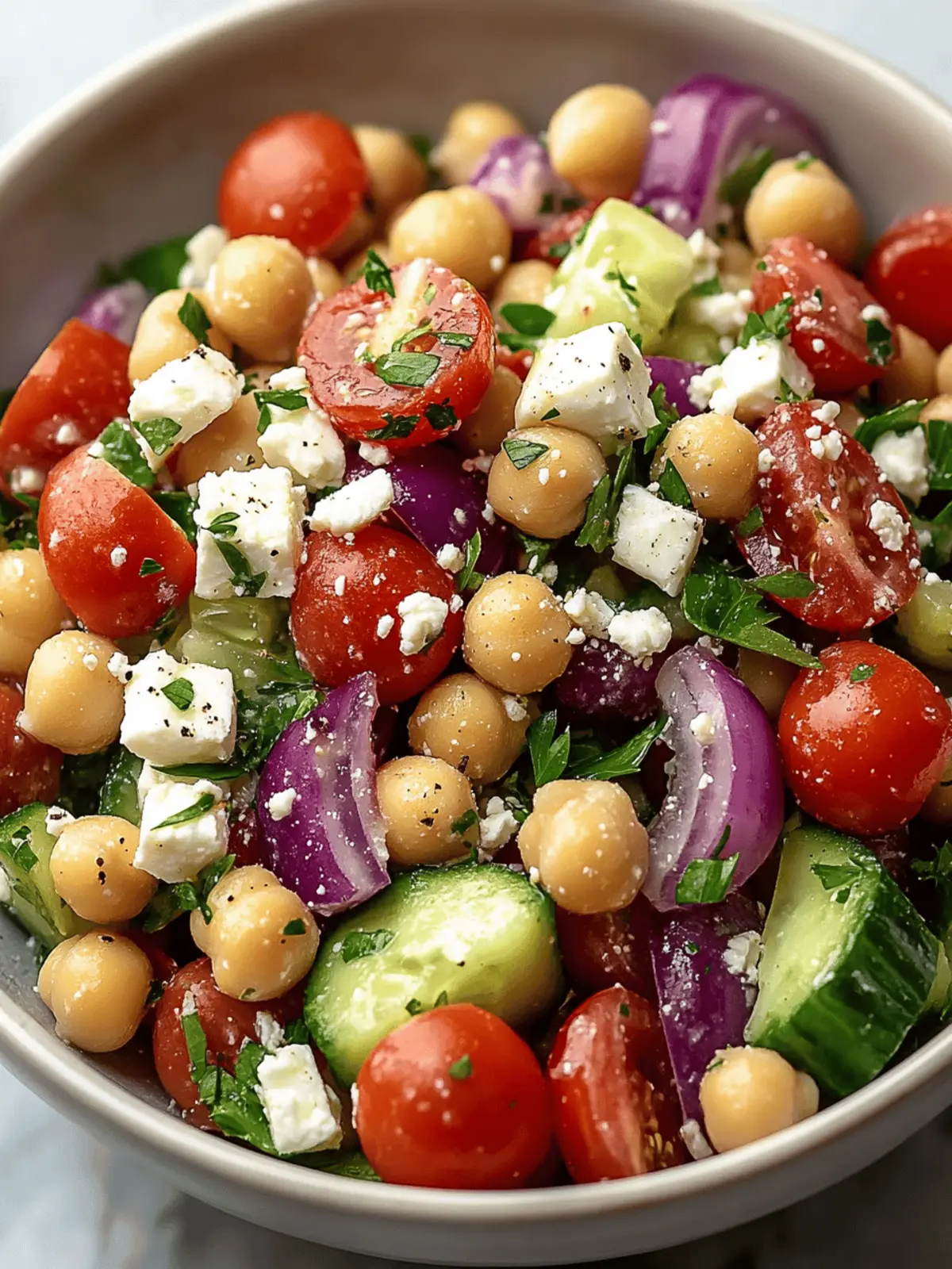 Chickpea Greek Salad: Your Quick Mediterranean Flavor Fix