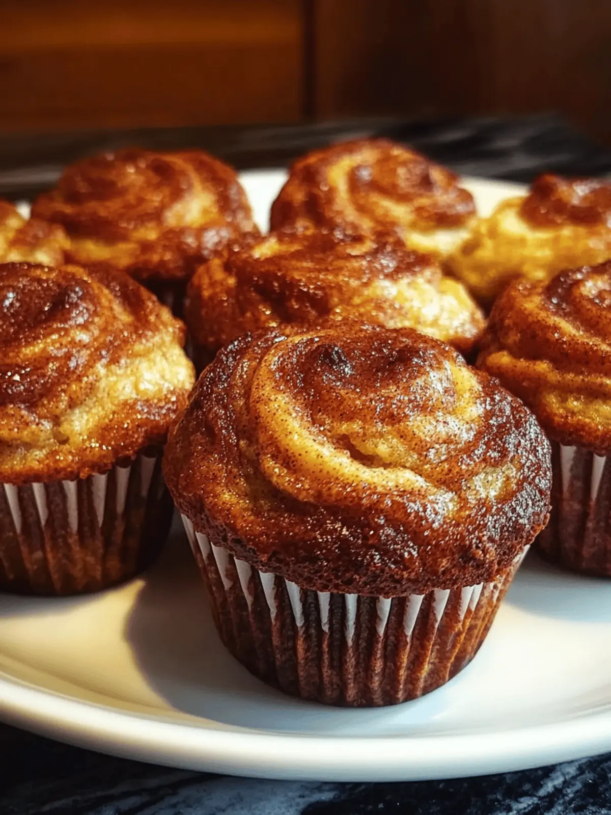 Cinnamon Swirl Banana Bread Muffins