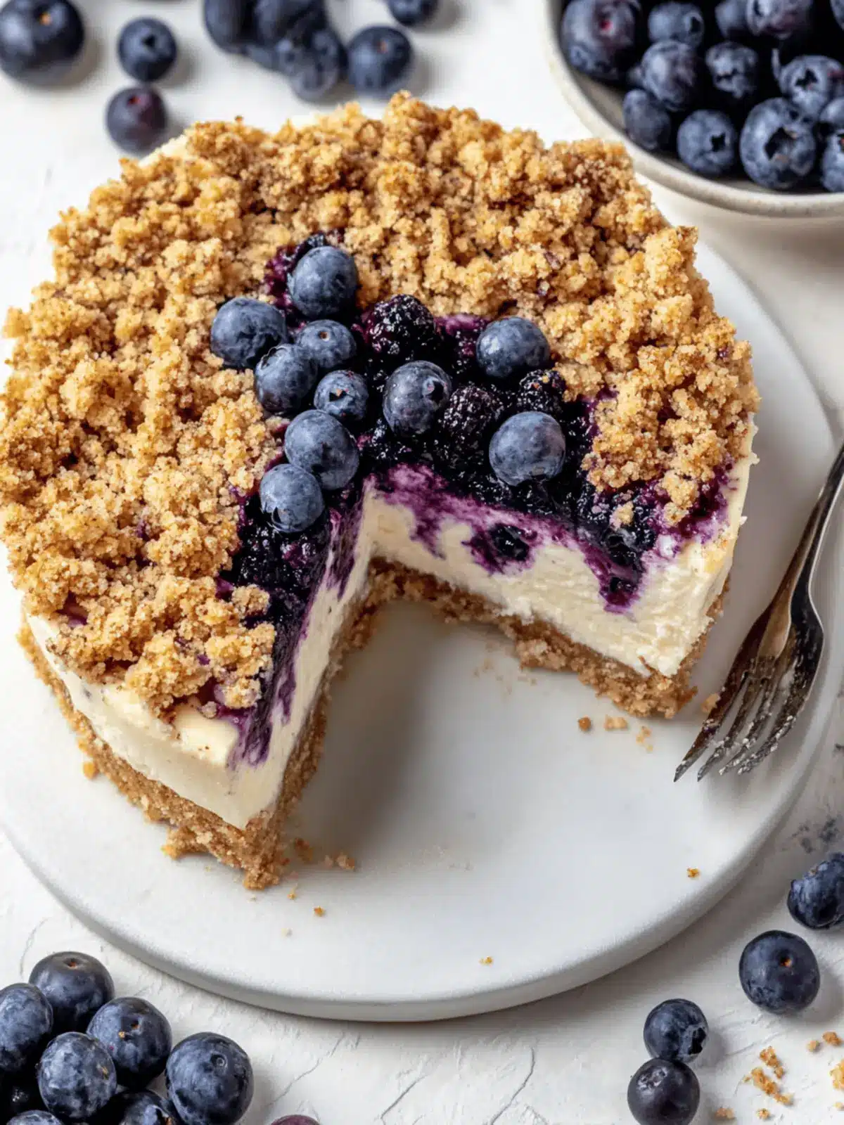 Blueberry Crumble Cheesecake
