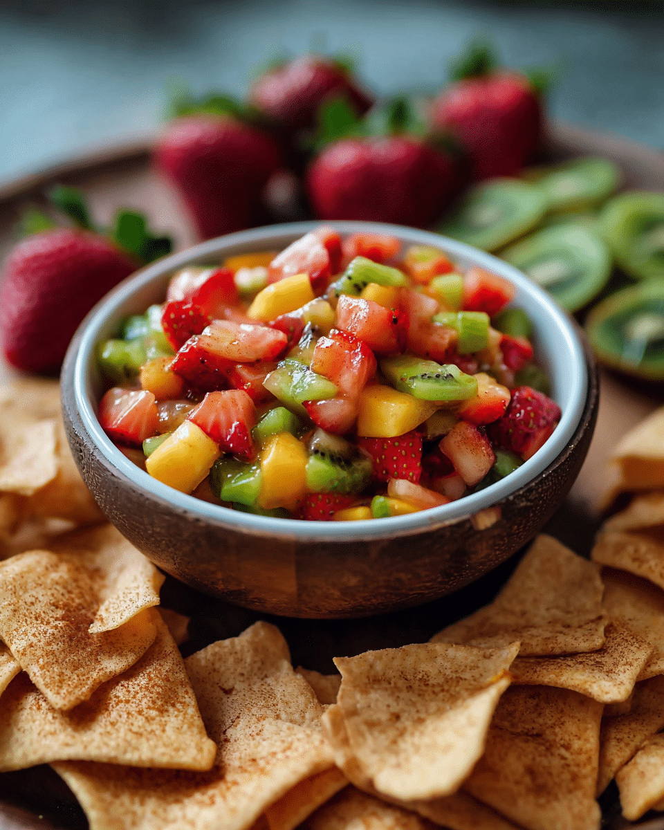 Fruit Salsa with Cinnamon Chips