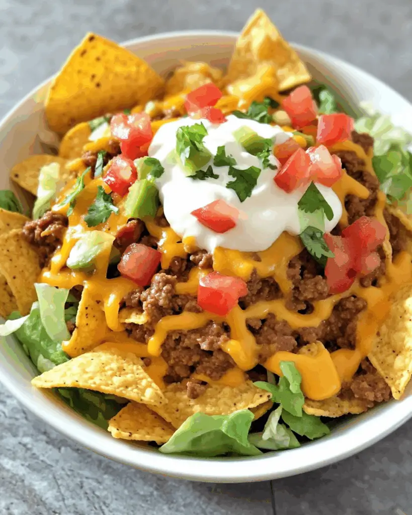 Slow Cooker Smothered Fritos Taco Bowls