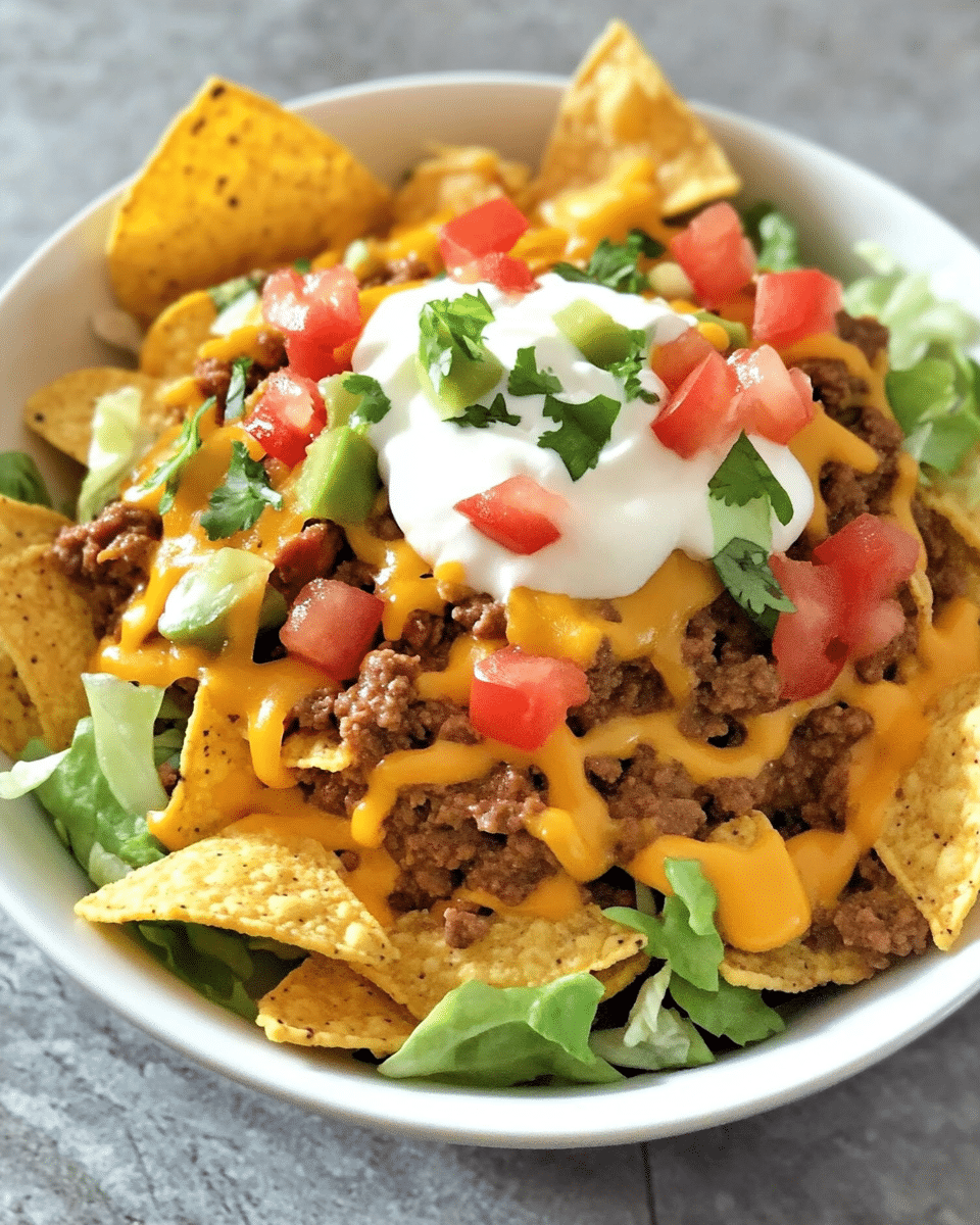 Slow Cooker Smothered Fritos Taco Bowls